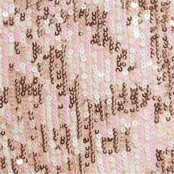 New With Tags SHO by Tadashi Shoji Sz8 CUTOUT SLEEVELESS SEQUIN JUMPSUIT BLUSH - Picture 6 of 7